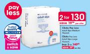 Clicks Pay Less Adult Slips Medium-2X10's 