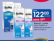 Bausch + Lomb ReNu MultiPlus Or Multi Purpose Solution-360ml & 240ml Per Pack
