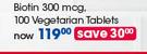 GNC Biotin 300 mcg 100 Vegetarian Tablets-Per Pack