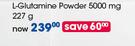 GNC Pro Performance L-Glutamine Powder 5000 mg-227g Each