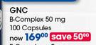 GNC B-Complex 50 mg 100 Capsules-Per Pack