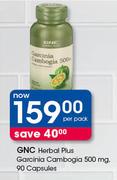 GNC Herbal Plus Garcinia Cambogia 500 mg 90 Capsules-Per Pack