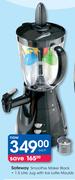 Safeway Smoothie Maker Black 1.5Ltr Jug With Ice Lollie Moulds-Each