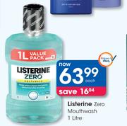 Listerine Zero Mouthwash-1Ltr 