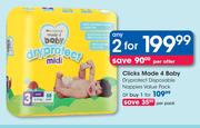 Clicks Made 4 Dryprotect Disposable Nappies Value Pack-Per Pack