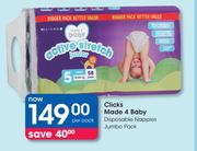 Clicks Made 4 Disposable Nappies Jumbo Pack-Per Pack