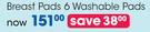Avent Breast Pads Washable Pads-6's Per Pack