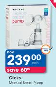 Clicks Manual Breast Pump-Each