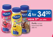 Purity Junior! Flavoured Milk-4x200ml