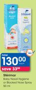 Sterimar Baby Nasal Hygiene Or Blocked Nose Spray-50ml Each