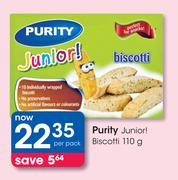 Purity Junior! Biscotti-110g Per Pack
