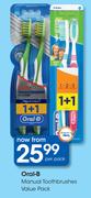 Oral-B Manual Toothbrushes Value Pack-Per Pack