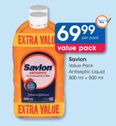 Savlon Value Pack Antiseptic Liquid (500ml+500ml)-Per Pack