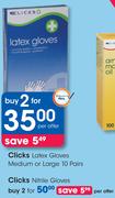 Clicks Nitrile Gloves-For 2 Per Offer