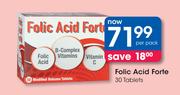 Folic Acid Forte 30 Tablets-Per Pack