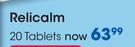 Relicalm 20 Tablets-Per Pack