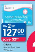 Clicks Herbal Sedative 26 Tablets-For 2
