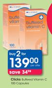 Clicks Buffered Vitamin C 100 Capsules-For 2 