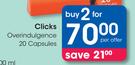 Clicks Overindulgence 20 Capsules-For 2