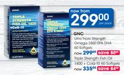 GNC Ultra Triple Strength Omega 1560 EPA DHA 60 Softgels-Per Pack