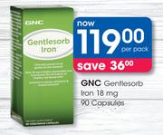 GNC Gentlesorb Iron 18mg 90 Capsules-Per Pack