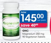 GNC Magnesium 250mg 90 Vegetarian Tablets-Per Pack