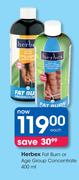 Herbex Fat Burn Or Age Group Concentrate-400ml Each