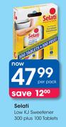 Selati Low KJ Sweetener-300 Plus 100 Tablets Per Pack