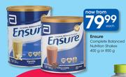 Ensure Complete Balanced Nutrition Shakes 400g Or 850g-Each