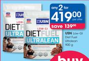 USN Low-GI Diet Fuel Ultralean-2x900g Per Offer