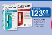 Accu Chek Instant Active Or Performa 50 Test Strips-Per Pack