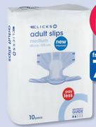Clicks Pay Less 10 Adult Slips Medium-Per Pack