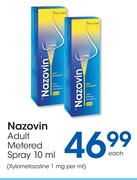 Nazovin Adult Metered Spray-10ml Each