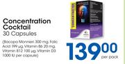 Concentration Cocktail 30 Capsules-Per Pack