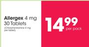 Allergex 4 mg 30 Tablets-Per Pack