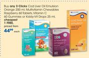 Clicks Cod Liver Oil Emulsion Orange 200 ml-Each