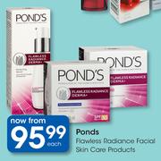 Ponds Flawless Radiance Facial Skin Care Products-Each