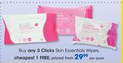 Clicks Skin Essentials Wipes-Per Pack