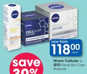 Nivea Cellular Or Q10 Facial Skin Care Products-Each