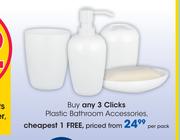 Clicks Plastic Bathroom Accessories-Per Pack