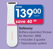 Safeway Battery-Operated Shaver For Women-Each