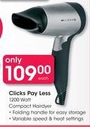 Clicks Pay Less 1200Watt Compact Hairdryer-Each