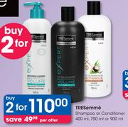 Tresemme Shampoo Or Conditioner-2 x 400ml, 750ml Or 900ml 