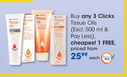 Clicks Tissue Oils (Excl.500ml & Pay Less)-Each