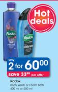 Radox Body Wash Or Foam Bath-2x400ml Or 500ml Per Offer