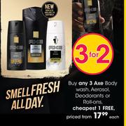 Axe Body Wash, Aerosol, Deodorants Or Roll-Ons- Each