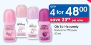 Oh So Heavenly Roll On For Women-4x50ml Per Offer