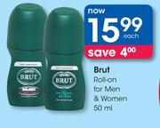 Brut Roll-On For Men & Women-50ml Each