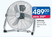 Safeway 40cm High Velocity Floor Fan-Each