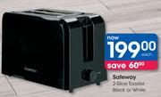 Safeway 2 Slice Toaster Black Or White-Each